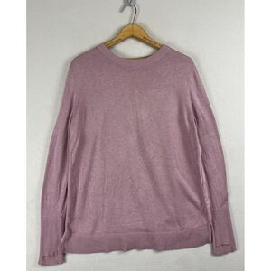 LULULEMON Pullover Still at Ease Cashmere‎ Blend Antoinette Pink Sweater Sz 8 10